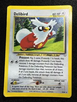 Pokemon TCG Delibird Neo Revelation Holo Rare #5 - Image 1