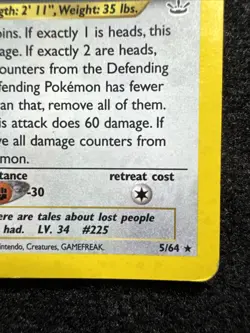 Pokemon TCG Delibird Neo Revelation Holo Rare #5 - Image 3