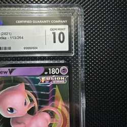 Pokemon Mew V CGC 10 Fusion Strike 113/264 Ultra Rare Holo 2021 English🔥 - Image 4