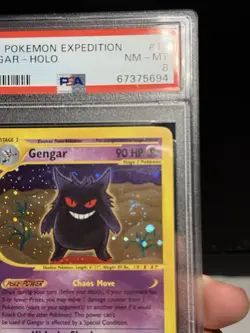 🌀MONSTER SWIRL Gengar Expedition Holo 2002 #13 PSA 8 Pokemon E-series - Image 3