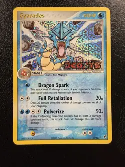Pokemon TCG Gyarados 8/107 Deoxys Reverse Holo Stamped LP/MP - Image 1