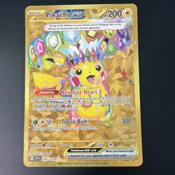 Pikachu ex Gold Hyper Rare - 247/191 - Surging Sparks Pokemon - Image 1
