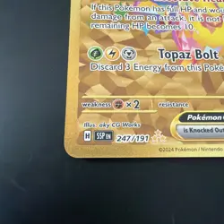 Pikachu ex Gold Hyper Rare - 247/191 - Surging Sparks Pokemon - Image 2