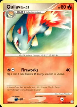 Vintage Wotc Pokemon Quilava Mysterious Treasures 60/123 Light Play LP - Image 1