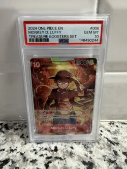 One Piece Treasure Booster Promo Monkey D Luffy ST10-006 PSA 10 Gem Mint English - Image 1
