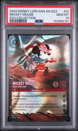 2024 DISNEY LORCANA EN D23 MICKEY MOUSE D23 COLLECTION #01/D23 PSA 10 - Image 1