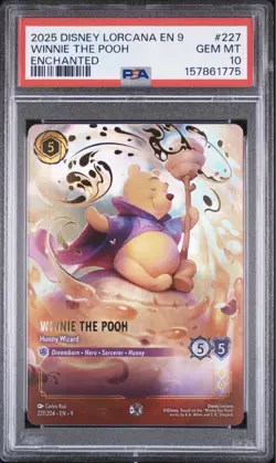 Disney Lorcana Fabled Winnie the Pooh Hunny Wizard #227/204 PSA 10 - Image 3