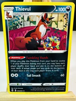 Thievul 105/203 Rare [NM] [SWSH: Evolving Skies] (2021) - Pokemon Card - Image 1