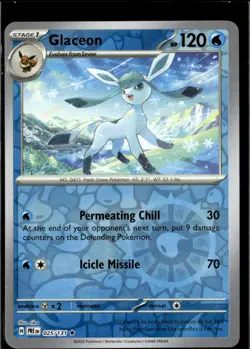 Pokemon Glaceon 025/131 Prismatic Evolutions Reverse Holo Rare 2 Card Lot - Image 1