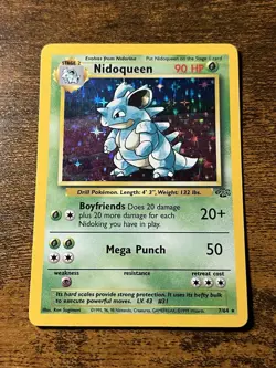 Pokemon TCG Nidoqueen Jungle 7/64 Holo Unlimited Holo Rare - Image 1