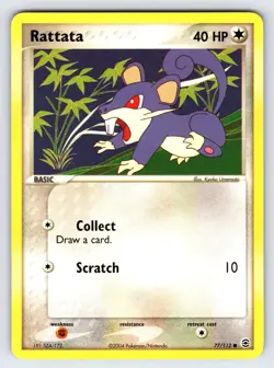 Rattata 77/112 2004 EX FireRed & LeafGreen Pokemon Card TCG Nintendo Common - Nm - Image 1