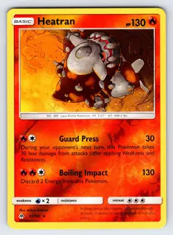 Heatran 13/131 2018 Forbidden Light Pokemon Card Reverse Holo Rare - Nm/Vlp - Image 1
