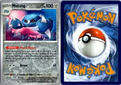 Metang 114/162 Common Temporal Forces Pokemon Reverse Holo Near Mint - Image 3