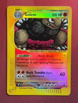 GOLEM 14/165 Expedition REVERSE HOLO RH E-READER Pokemon TCG card NM - Image 1