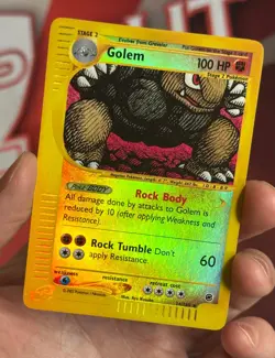 GOLEM 14/165 Expedition REVERSE HOLO RH E-READER Pokemon TCG card NM - Image 2