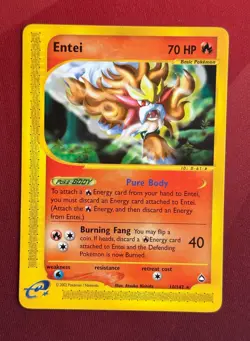 ENTEI 10/147 Aquapolis NON-HOLO RARE E-Reader Pokemon TCG card NM+ CLEAN! - Image 1