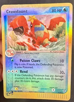 Crawdaunt 13/97 2003 EX Dragon Pokemon Card Nintendo e-Series Reverse Holo - Lp - Image 2