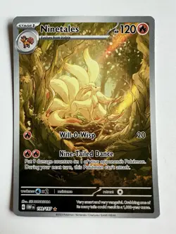 Pokemon TCG Ninetails Card 199-197 IR Obsidian Flames Near Mint NM - Image 1