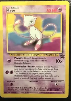 Pokemon Mew #8 WotC Promo Good Condition Vintage Card - Image 1