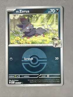 Pokemon TCG * N's Zorua 136/217 Poke Ball REVERSE HOLO * ME Ascended Heroes NM - Image 1