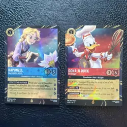 Disney Lorcana Magical Places Rapunzel Donald Duck EPCOT Promo Cards - Image 1