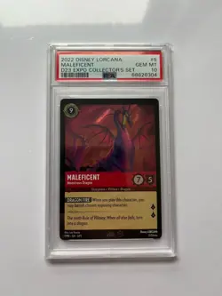 2022 Disney Lorcana Maleficent D23 Expo 1st Promo #5 PSA 10 GEM MINT - Image 1