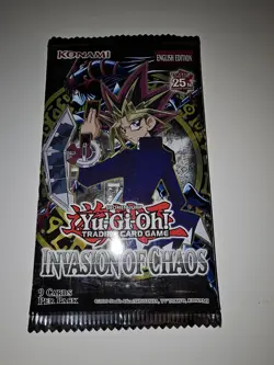 Yu-Gi-Oh! Invasion of Chaos Booster Pack Mint Condition Sealed Unsearched - Image 1