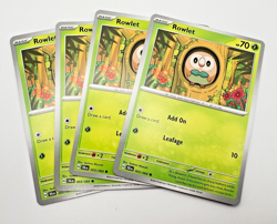 Rowlet 003/064 x4 4x Pokemon Card Shrouded Fable 2024 Playset - Image 1