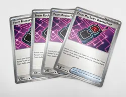 178/182 Team Rocket's Transceiver 4x x4 Pokemon Destined Rivals 2025 Playset - Image 1