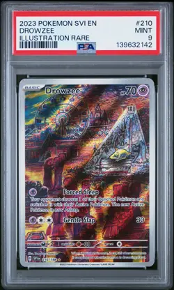 Drowzee 210 Illustration Rare Svi En-scarlet & Violet Pokemon PSA 9 - Image 1