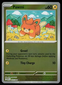 Pawmi 032/094 Common Phantasmal Flames Pokemon Reverse Holo Near Mint - Image 1