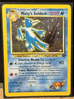 The Pokemon Company Misty's Golduck 12/132 MP Gym Challenge Holo Rare EN - Image 1