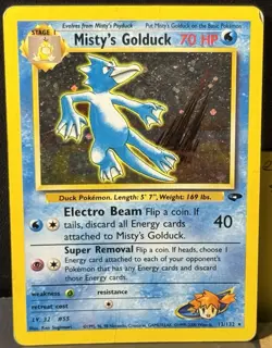The Pokemon Company Misty's Golduck 12/132 MP Gym Challenge Holo Rare EN - Image 2