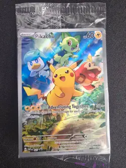 Pokemon Pikachu Scarlet & Violet Black Star Promos SVP027 + 001 SV-P Sealed - Image 3