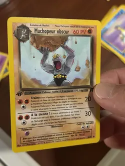 2001 Pokemon FRENCH 1st Edition Rocket Machopeur obscur-Dark Machoke 40/82 EX-MT - Image 3