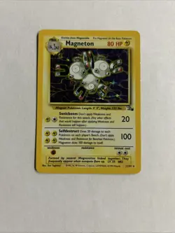 Pokemon TCG - Magneton (11) Unlimited Holo Rare Fossil 11/62 LP - Image 1