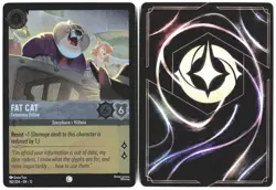 Disney Lorcana TCG Fat Cat Felonious Feline 182/204 Foil Wilds Unknown - Image 3