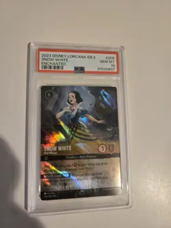 Disney Lorcana Snow White 'Well Wisher' Enchanted Rise of Floodborn #206 PSA 10 - Image 1