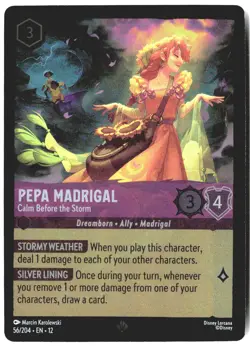 Disney Lorcana TCG Pepa Madrigal Calm Before The Storm 56/204 Foil Wilds Unknown - Image 1
