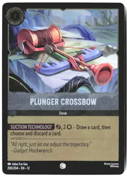 Disney Lorcana TCG Plunger Crossbow 200/204 Foil Wilds Unknown - Image 1