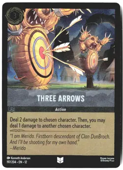 Disney Lorcana TCG THREE ARROWS 197/204 Foil Wilds Unknown - Image 1