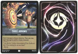Disney Lorcana TCG THREE ARROWS 197/204 Foil Wilds Unknown - Image 3