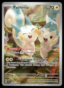 Pokemon Cards Pachirisu 208/198 Scarlet & Violet Illustration Rare NM - Image 1