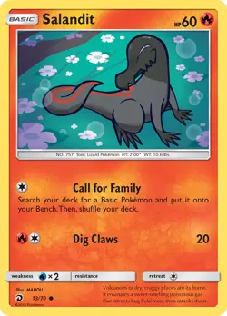 Salandit 13/70 Common | Dragon Majesty | Pokemon Card - Image 1
