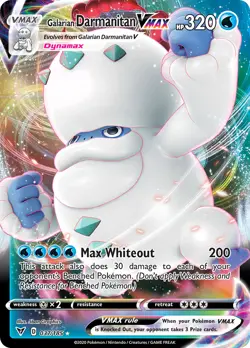 Galarian Darmanitan VMAX 37/185 Rare Holo VMAX | Vivid Voltage | Pokemon Card - Image 1