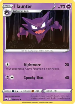 Haunter 84/202 Uncommon | Sword & Shield | Pokemon Card - Image 1
