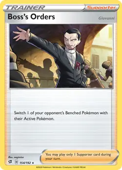 Boss's Orders 154/192 Rare Holo | Rebel Clash | Pokemon Card - Image 1