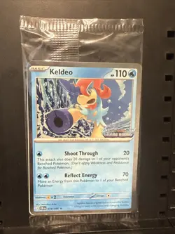 Keldeo Holofoil, SEALED, Promo Card, Mega Evolution Chaos Rising stamp, 019/086 - Image 1