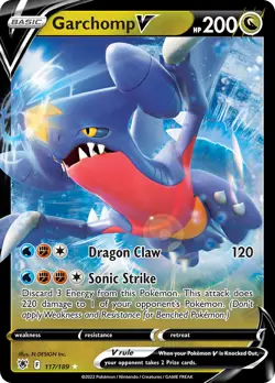 Garchomp V 117/189 Rare Holo V | Astral Radiance | Pokemon Card - Image 1