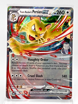 Team Rocket's Persian EX 150/182 Destined Rivals Pokemon Card 2025 - Image 1